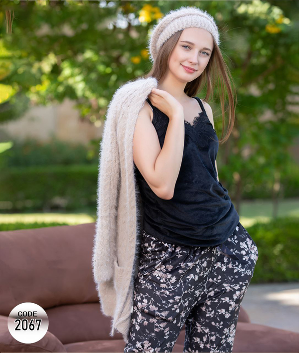 بيجامة شتوي حريمي 3 قطع .