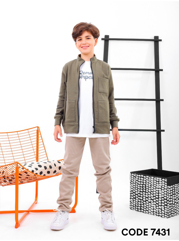 طقم out fit شتوي3 قطع اطفالي