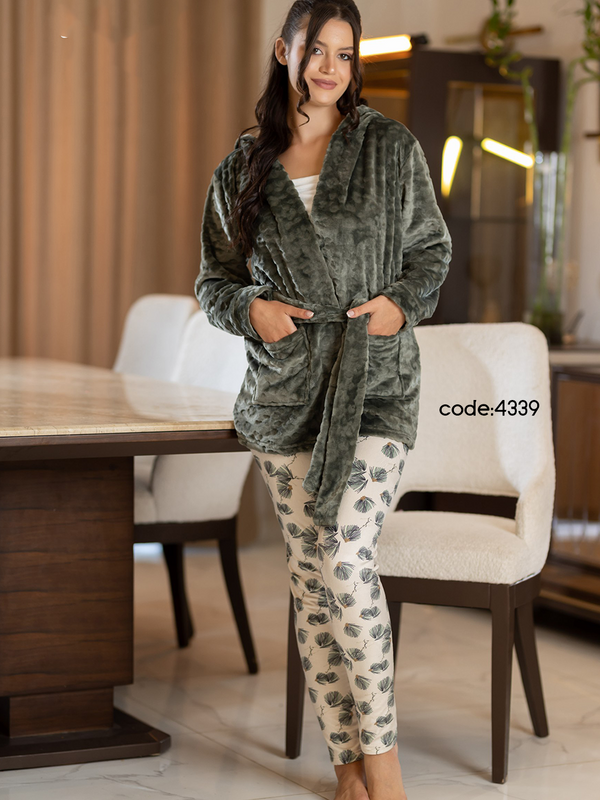 بيجامه حريمي 3قطع شتوي