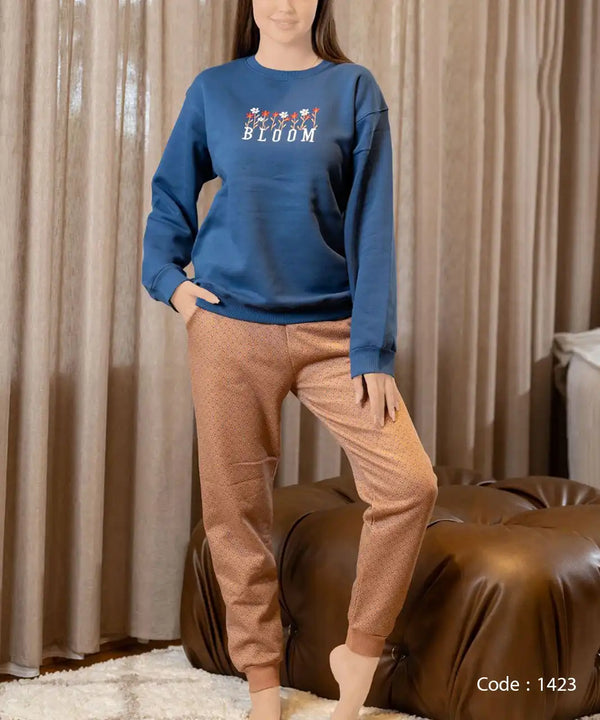 بيجامه حريمي شتوي قطعتين