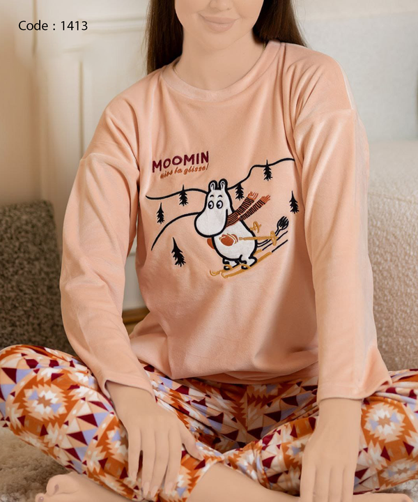 بيجامة شتوي حريمي قطعتين .