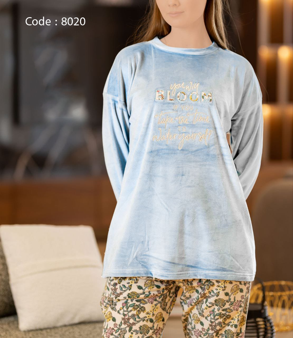 بيجامة شتوي حريمي قطعتين .