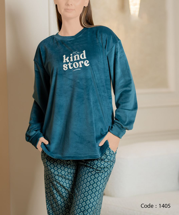 بيجامة شتوي حريمي قطعتين .