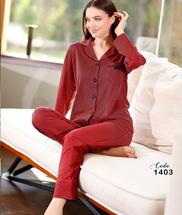 بيجامة شتوي حريمي قطعتين .