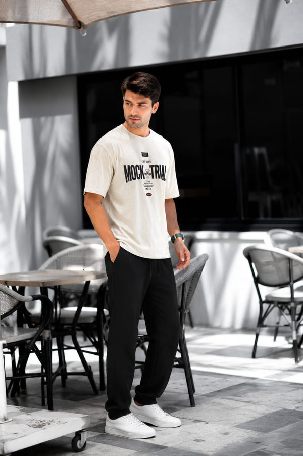 طقم هايبرد رجالي - hybrid move wear - ترنج رجالي صيفي — لون أبيض — صورة 1