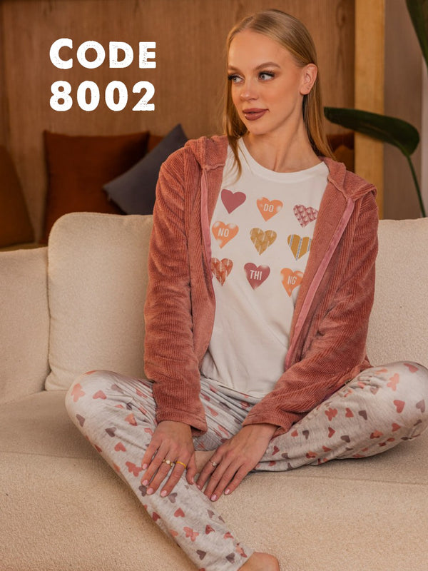 بيجامة شتوي حريمي 3 قطع .