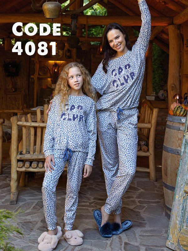 بيجامه بناتي شتوي قطعتين