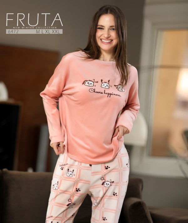 بيجامة شتوي حريمي قطعتين .