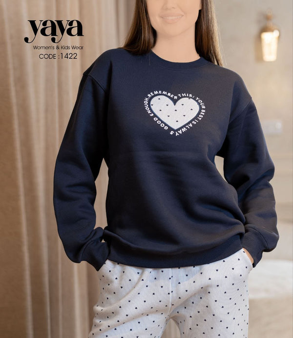 بيجامة شتوي حريمي قطعتين .