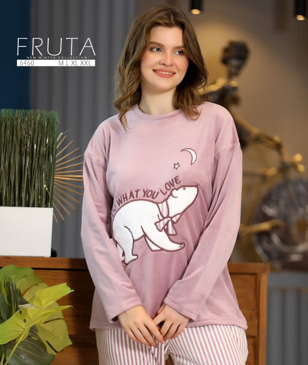 بيجامة شتوي حريمي قطعتين .